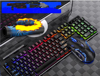 RGB Gaming Keyboard and Mouse Combo - Backlit Mechanical Feel