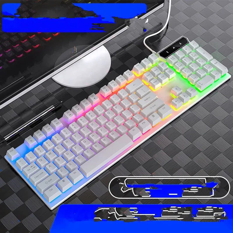 RGB Gaming Keyboard and Mouse Combo - Backlit Mechanical Feel