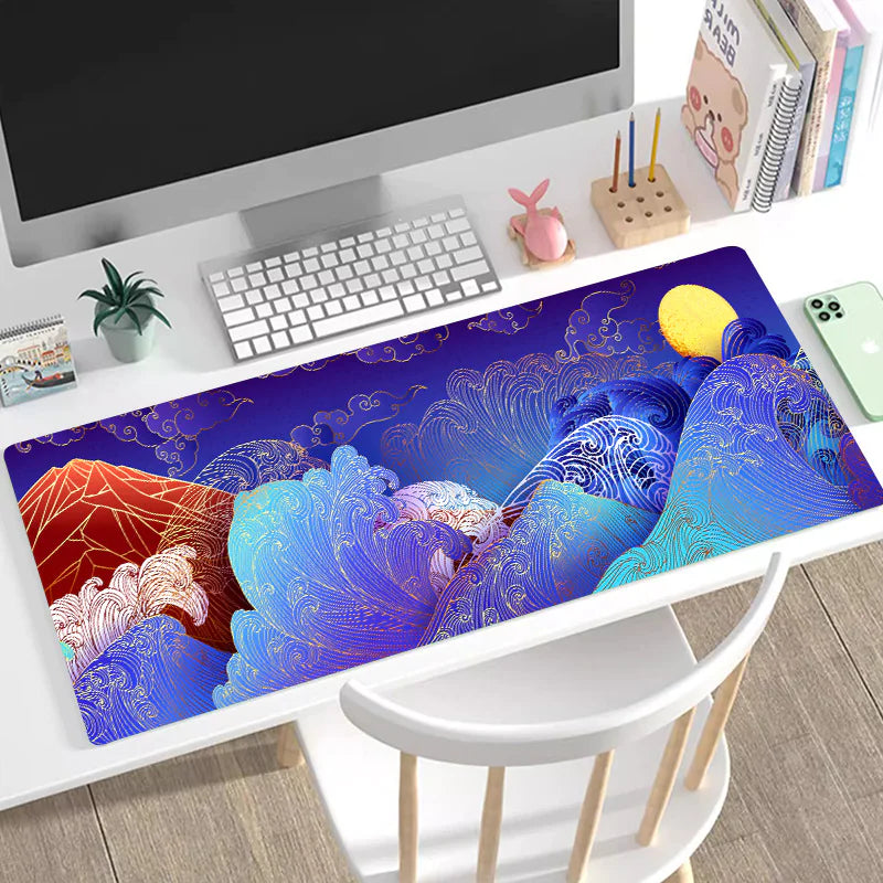 Premium Gaming Desk Pad - Multiple Designs (Dragon, Cherry Blossom, Northern Lights)