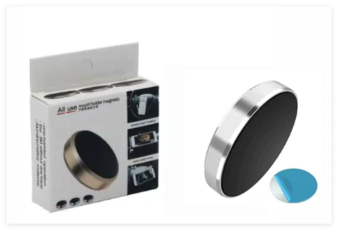 Magnetic Car Phone Holder - 360° Aluminum Mount for Dashboard