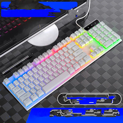 RGB Gaming Keyboard and Mouse Combo - Backlit Mechanical Feel
