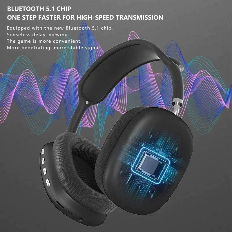 P9 Wireless Bluetooth Headphones - 3-in-1 Over-Ear Stereo Headset