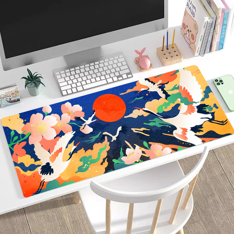 Premium Gaming Desk Pad - Multiple Designs (Dragon, Cherry Blossom, Northern Lights)