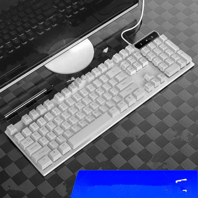 RGB Gaming Keyboard and Mouse Combo - Backlit Mechanical Feel
